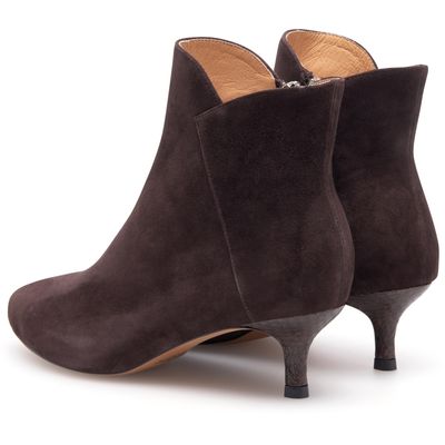 Saga Zip suede chocolate boot Woden