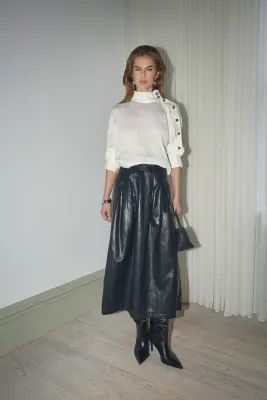 GittCC Anya pleat skirt black Co'couture