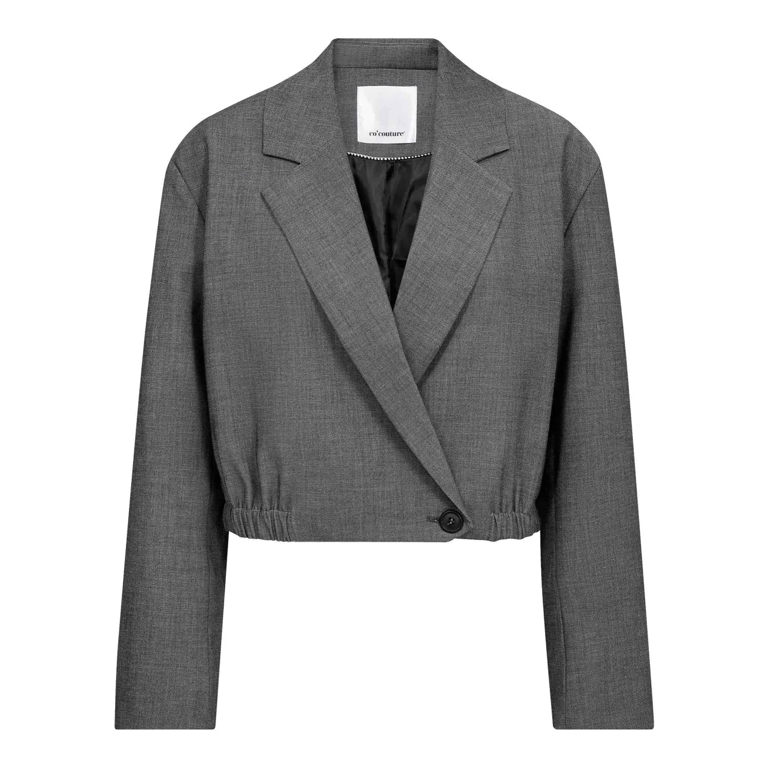 JackyCC Crop Blazer (Mid Grey) Co'Couture