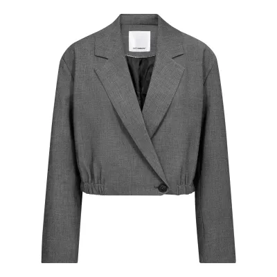JackyCC Crop Blazer (Mid Grey) Co'Couture