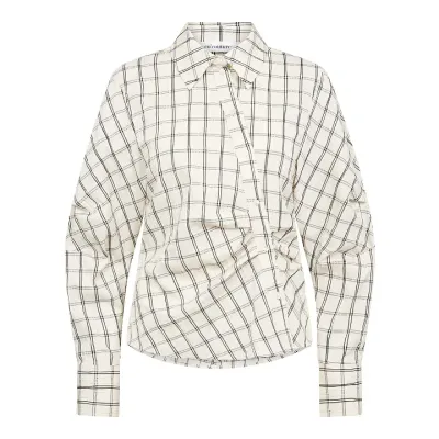 BisoCC Asym Check Shirt (Bone) Co'Couture