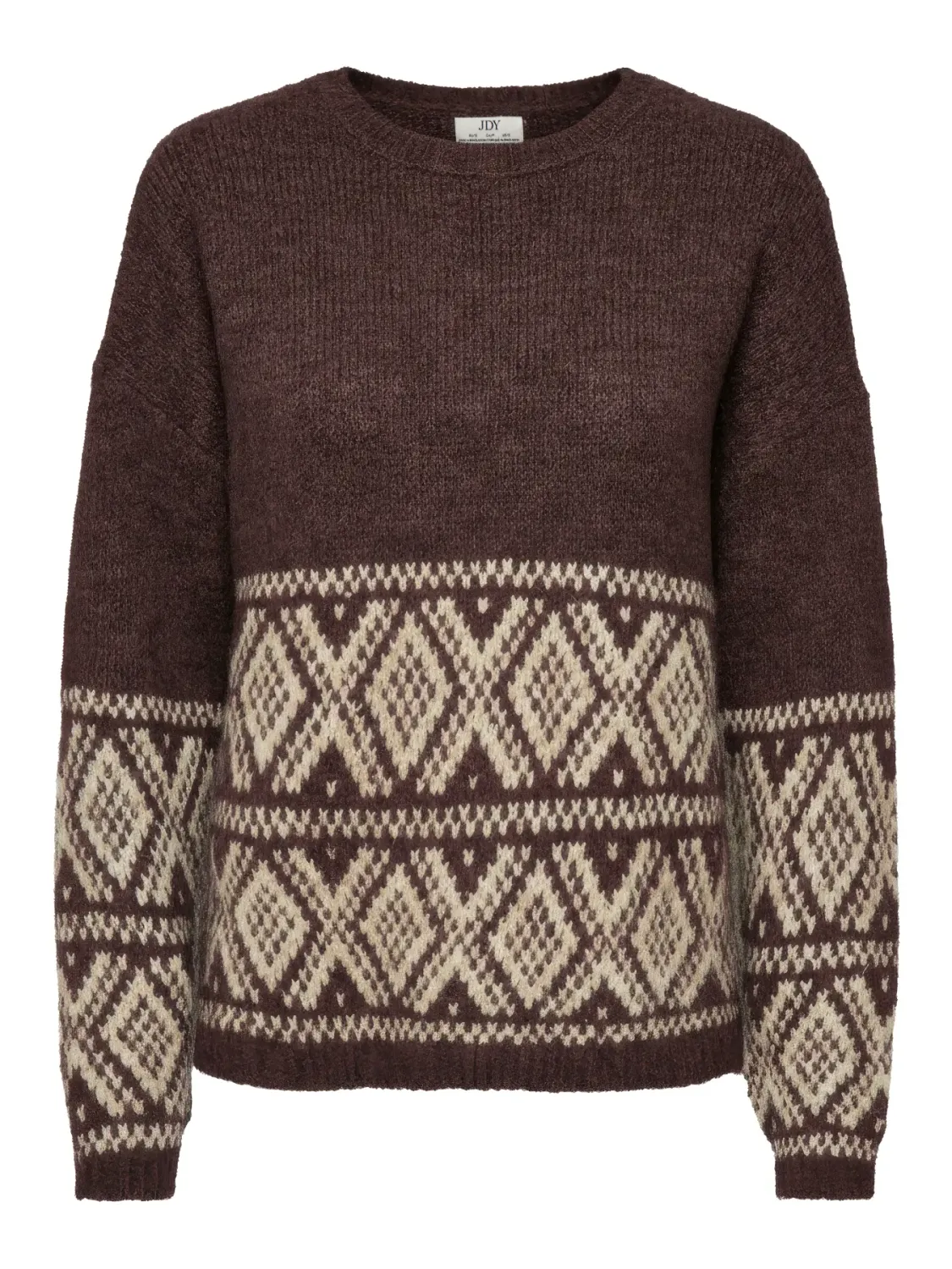 JDYDina L/S On Faroe Island Pullover Knit (Coffee Bean) JDY