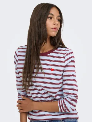 JDYPisa L/S Print Top (Cashmere Blue) JDY