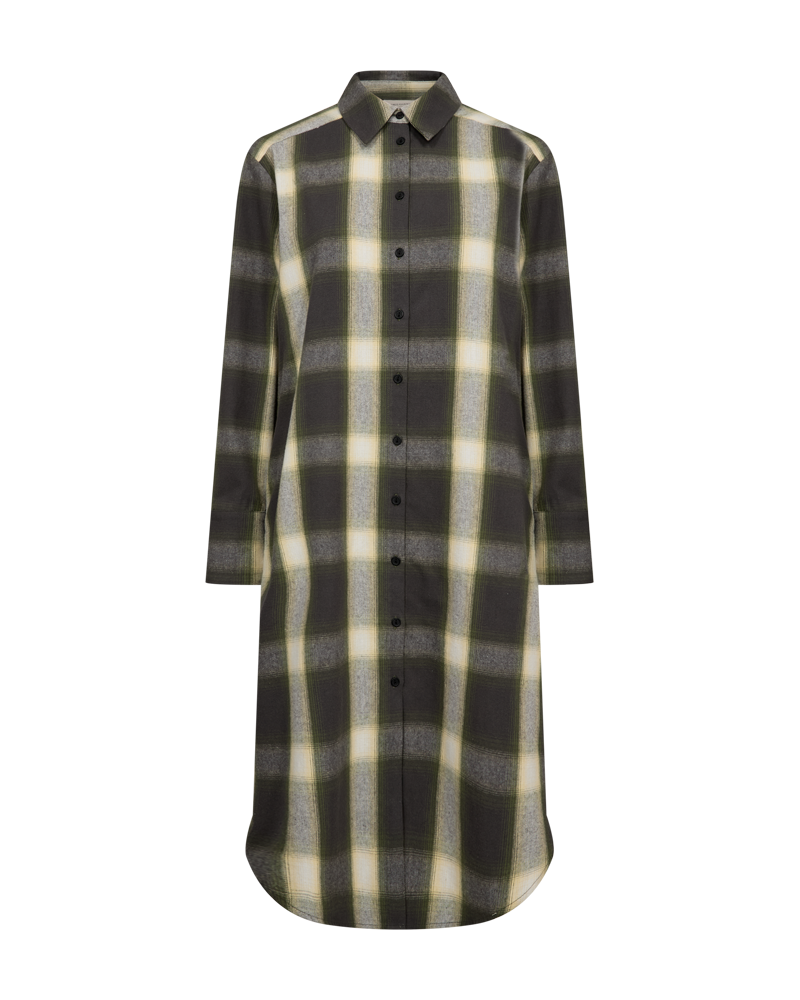 FQErino Dress (Dark Grey Mel. w. Calliste Green) Freequent