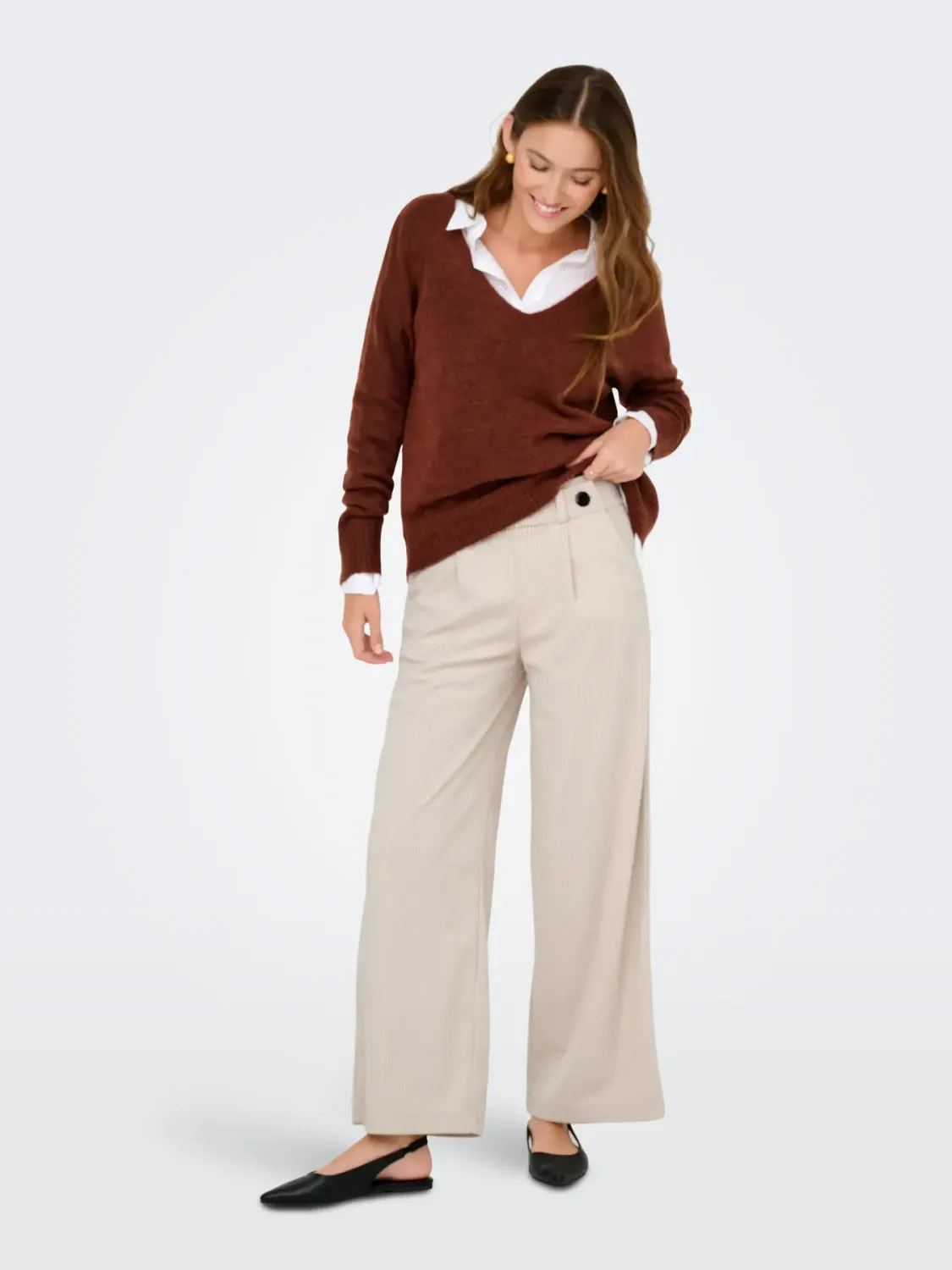 JDYGeggo Cord Pant (Pumice Stone) JDY