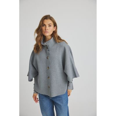 Birdie Knit "Poncho" (Grey Marl) Luxzuz