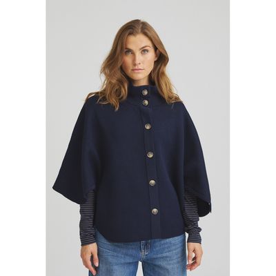 Birdie Knit "Poncho" (Night Blue) Luxzuz