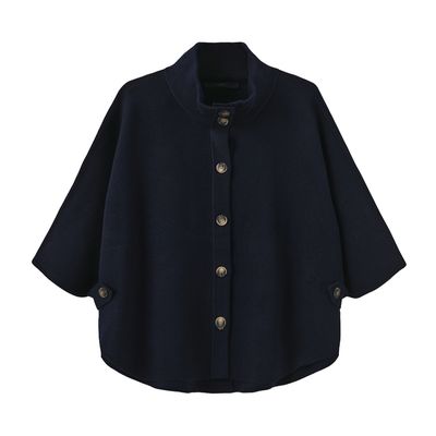 Birdie Knit "Poncho" (Night Blue) Luxzuz