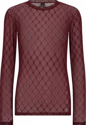 Mesh blouse bordaux Hype the detail