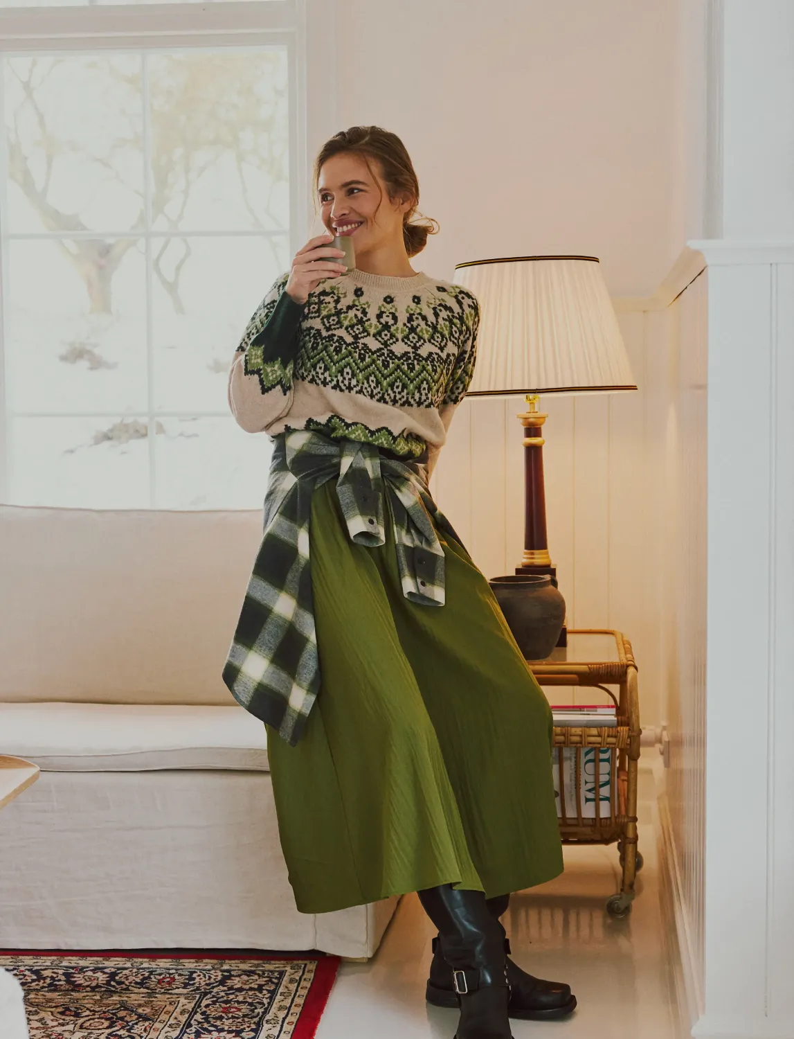 FQEsfenny skirt callister green Freequent