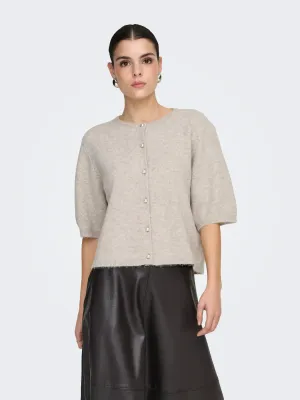 JDYRue Life 2/4 Pearl Cardigan Knit (Chateau Gray/Melange) JDY