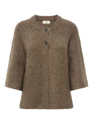 JDYCady 3/4 O-Neck Cape Cardigan Knit (Chocolate Chip) JDY