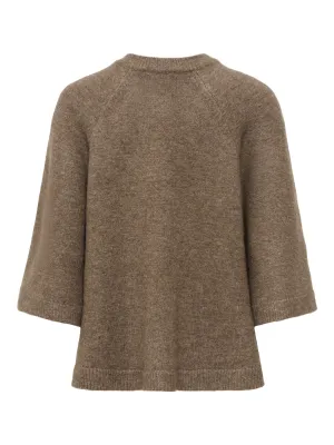 JDYCady 3/4 O-Neck Cape Cardigan Knit (Chocolate Chip) JDY