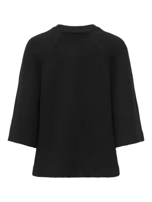 JDYCady 3/4 O-Neck Cape Cardigan Knit (Black) JDY
