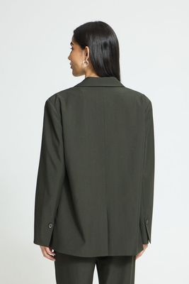 IHFava Oversize Blazer (Rosin Melange - Green) ICHI