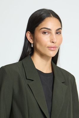IHFava Long Blazer (Rosin Melange - Green) ICHI