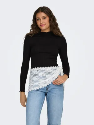 JDYFransiska Life L/S Hi-Nck Top (Black) JDY