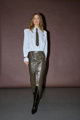 GittCC Asym Floor skirt dark brown Co'Couture