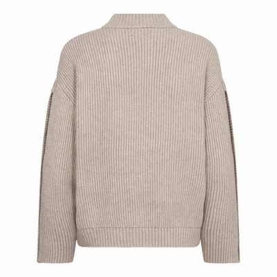 RowCC Button sleeve knit Bone Co'Couture