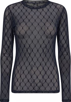 Mesh blouse (Navy) Hype the detail