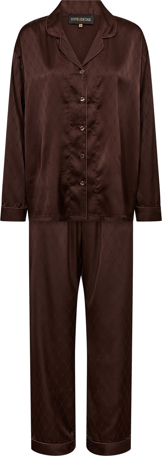 Satin Pyjamas (Brown) Hype The Detail