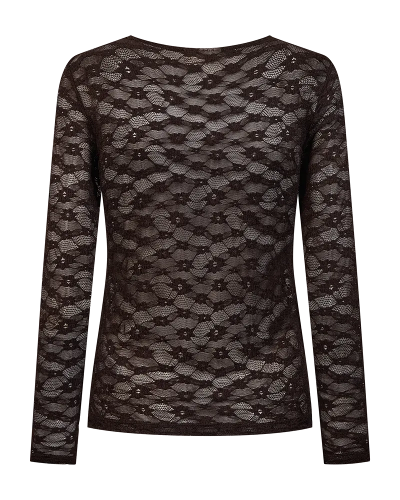 FQIbena tee mesh brown Freequent