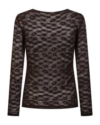 FQIbena tee mesh brown Freequent