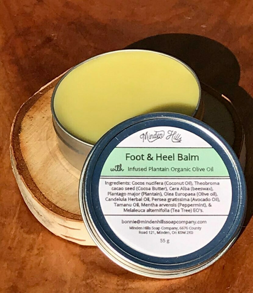 Foot & Heel Balm w/Plantain infused Organic Olive Oil