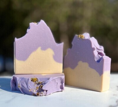 Lavender Chamomile -95% Nearly Natural Goats Milk Soap