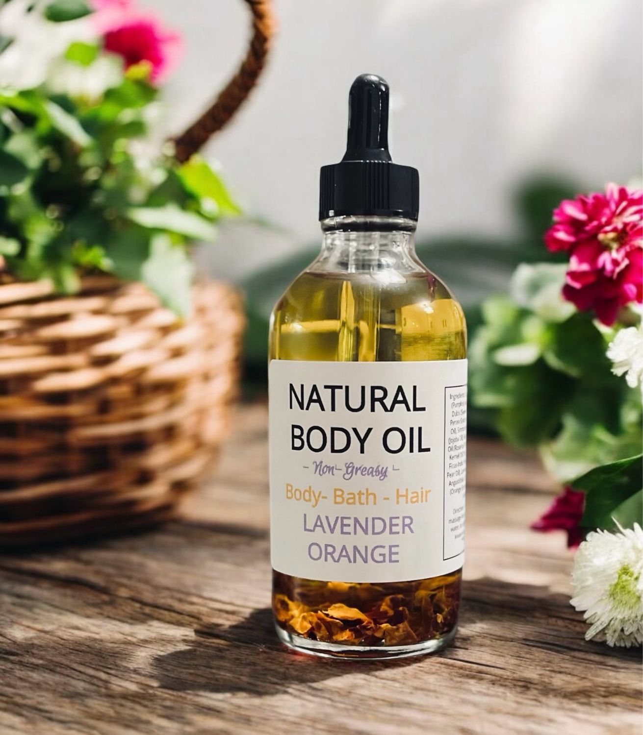Natural Body Oil - Lavender Orange