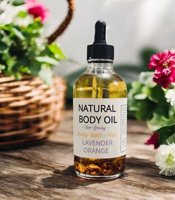 Natural Body Oil - Lavender Orange