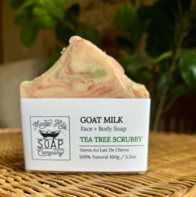 Tea Tree Scrubby Bar 100% Natural Goat Milk Soap