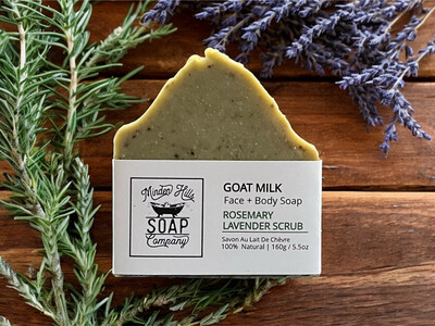 Rosemary Lavender Scrub - 100% Natural Goats Milk Soap