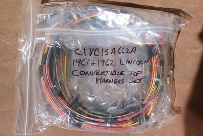 1961 1962 Lincoln Convertible Top Wire Harness Set NEW C1VB-15B662-A