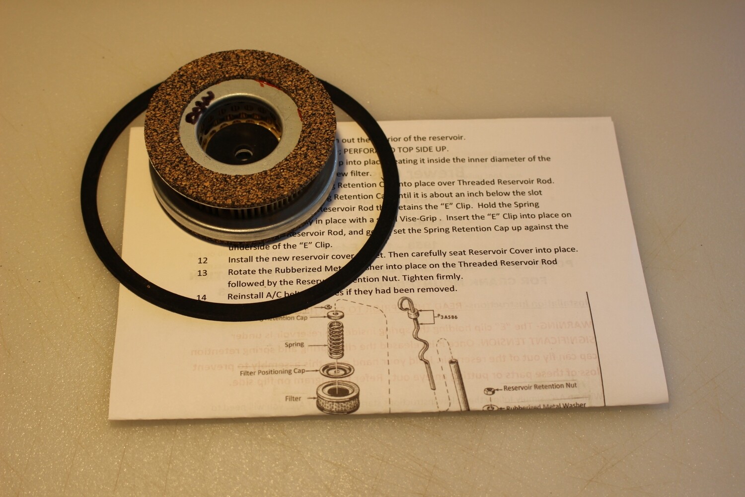 1960 1961 1962 1963 1964 1965 1966 1967 1968 1969 Power Steering Reservoir Filter and Reservoir Gasket Kit