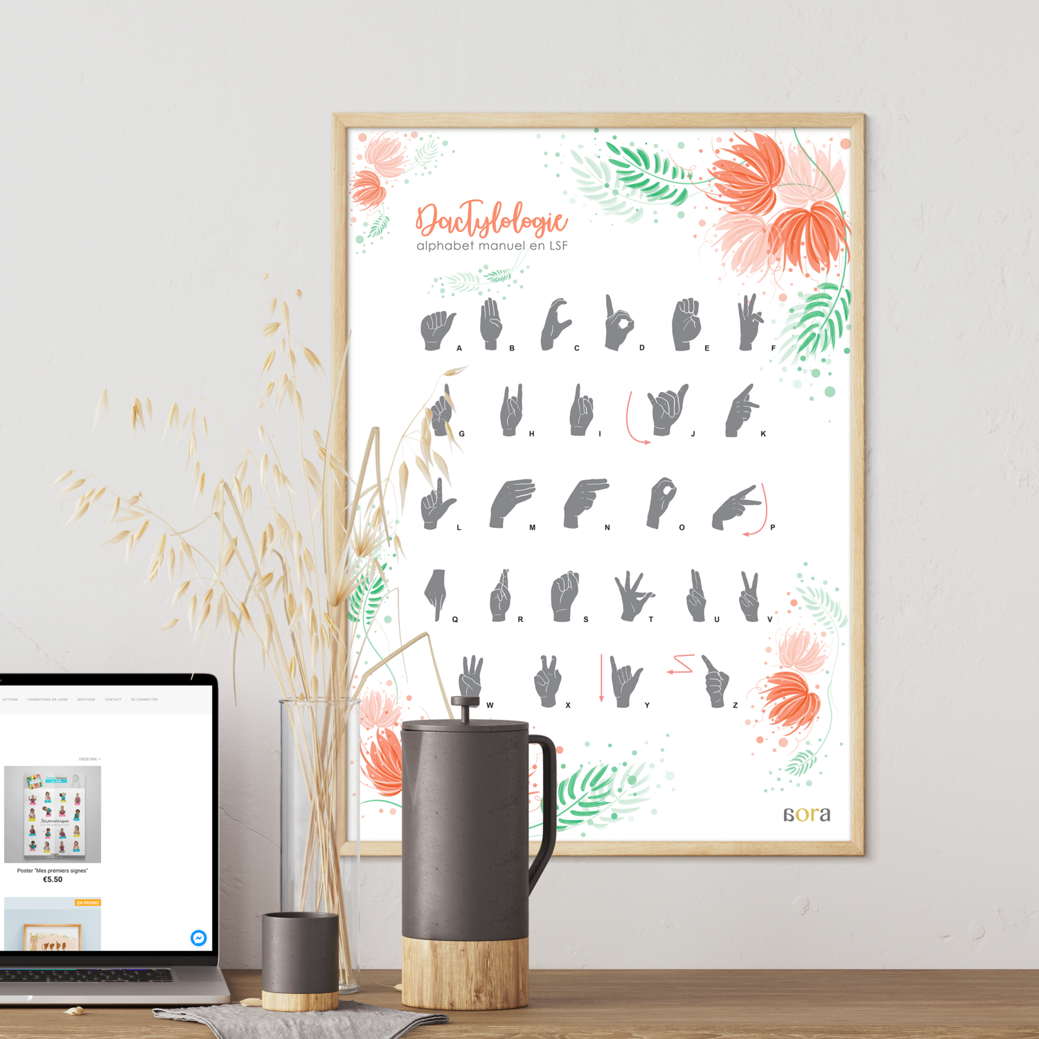 Poster Dactylologie format A2