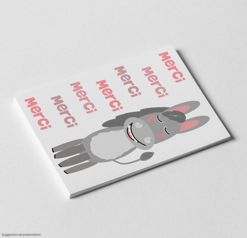 Carte postale avec QR Code : Merci