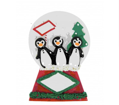 Penguin Snow Globe Of 3 Table Topper