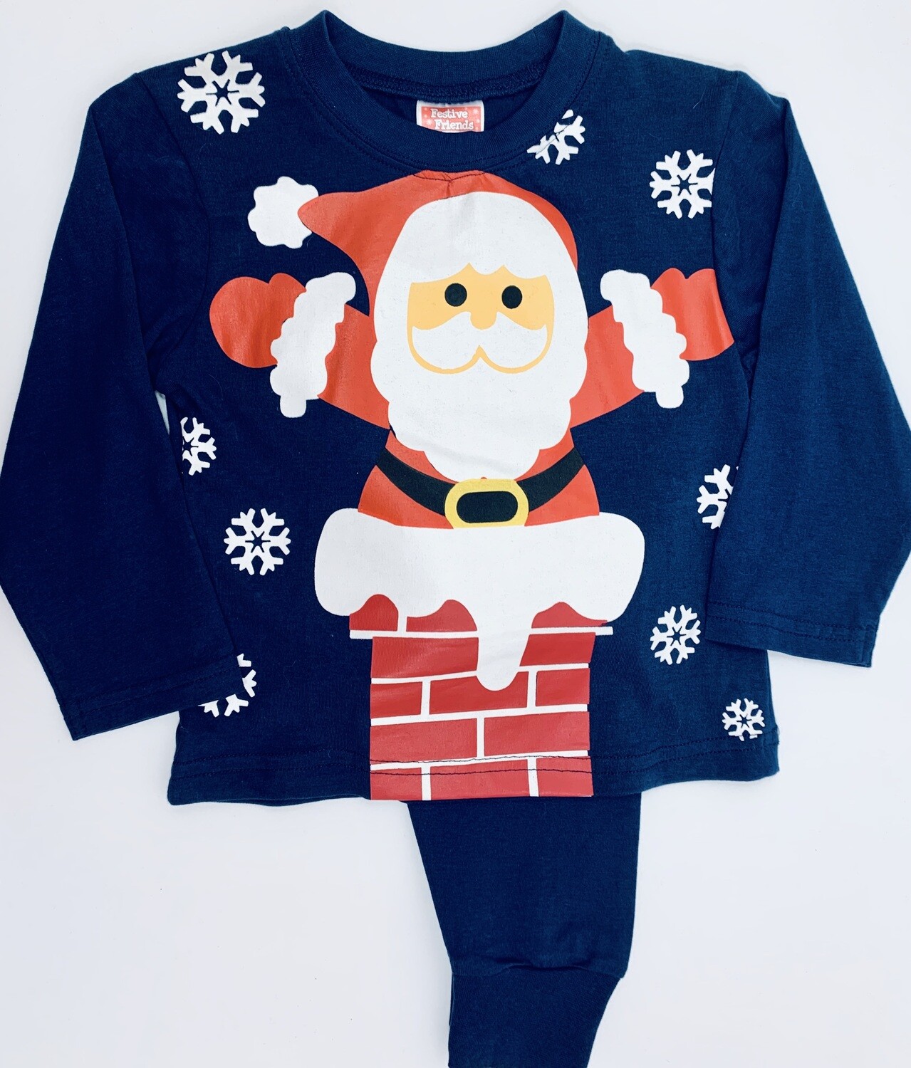 Navy Santa pyjamas