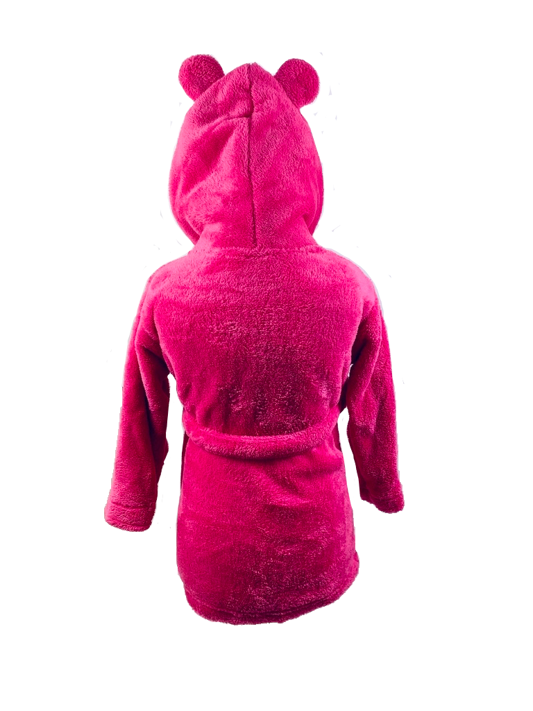 Deep pink Dressing gown with ears