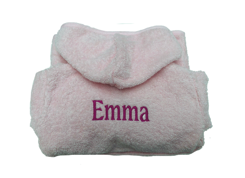 Pink towelling bath Robe
