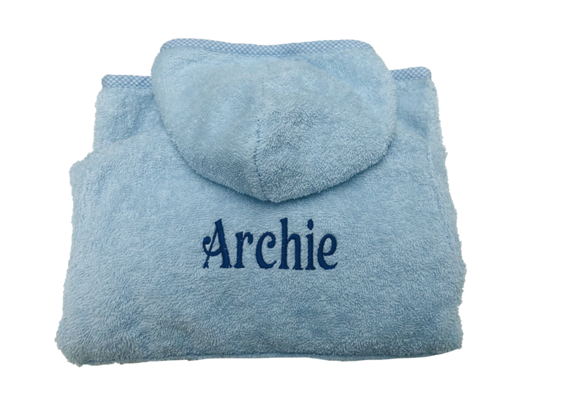 Blue Towelling Bath Robe