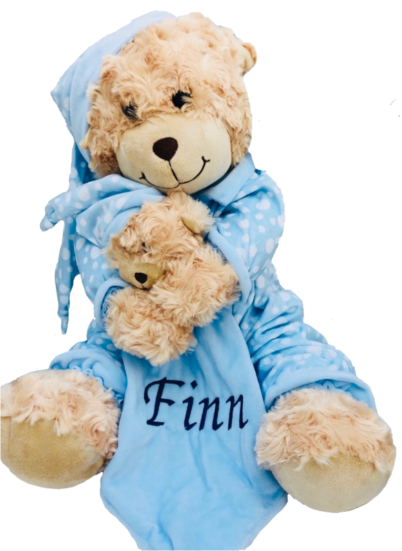 Blue Bedtime Bear and Comforter