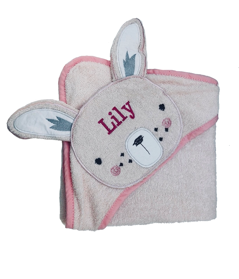 Pink Lion Baby Bath Towel
