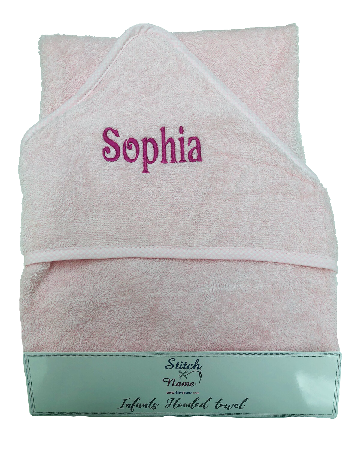 Pink Hooded Baby Bath Towel