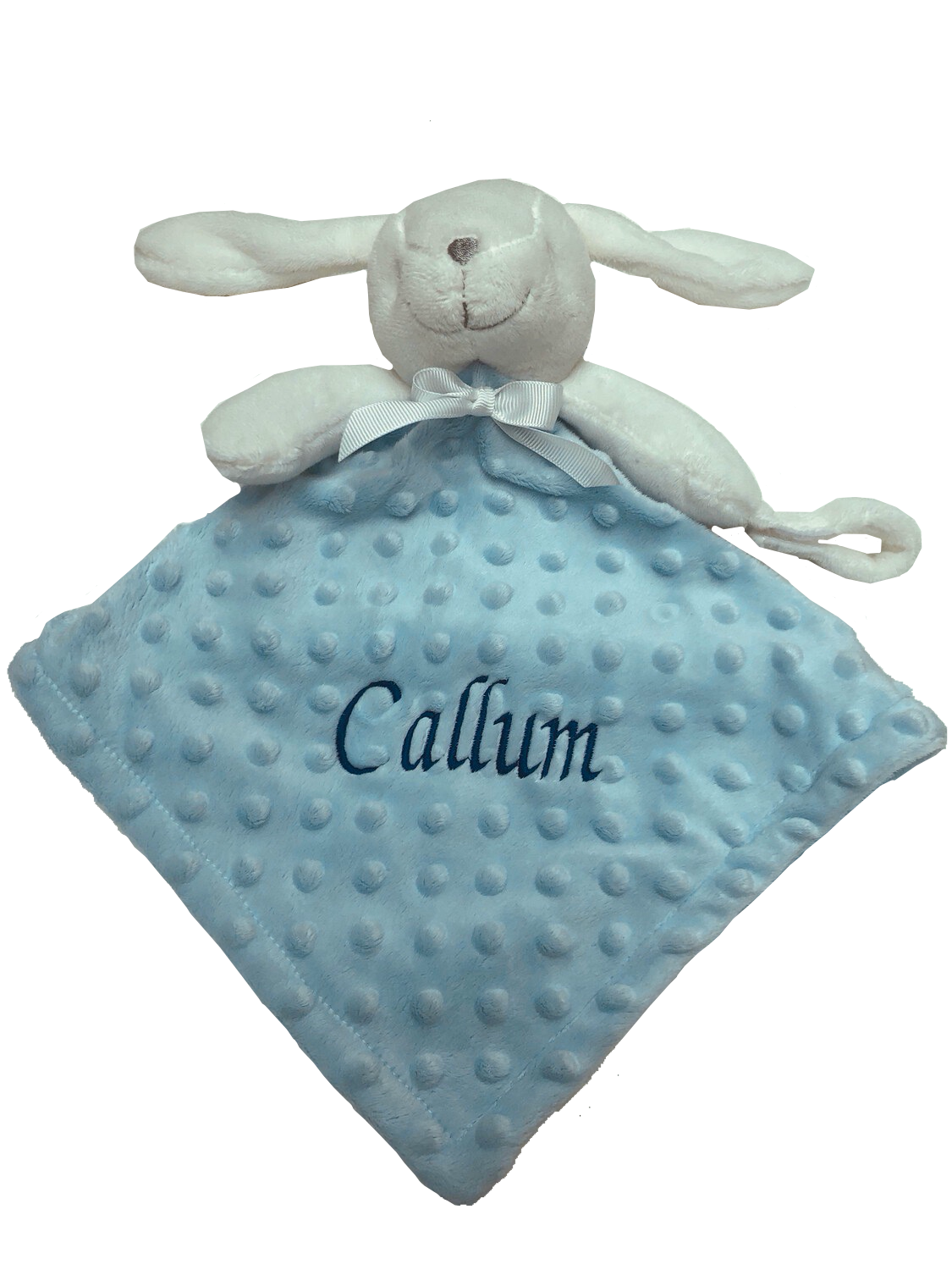 Personalised Blue Bunny Dimple Comforter