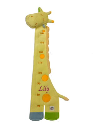 Yellow Giraffe Height Chart