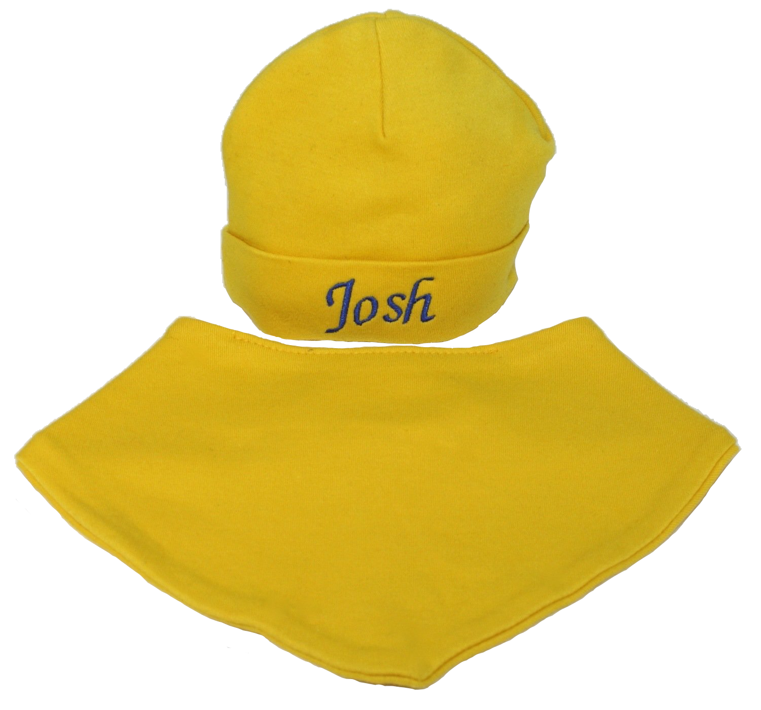 Yellow hat and bib set