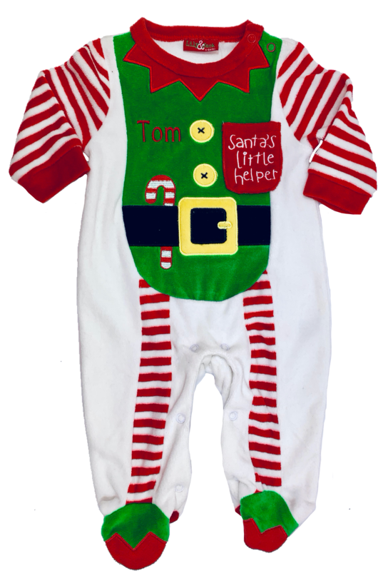 Santas Little Helper Baby Grow