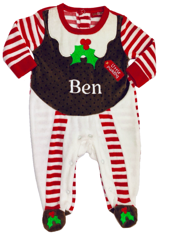 Christmas Pudding Baby Grow